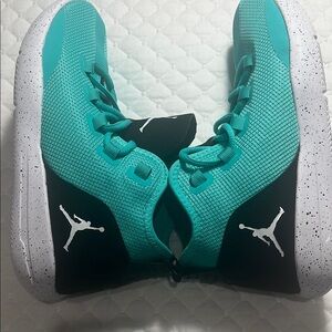 Jordan Kids' Teal and Black Sneakers